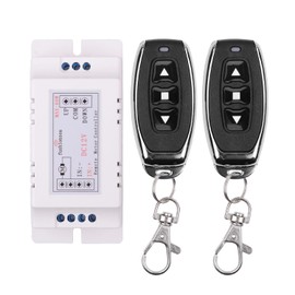 DC12V Motor Wireless Remote Control Switch Universal 2CH RF Relay Remote Control, 433Mhz Remote Receiver Switch 9V - 12V DC Motor Controller 2 Transmitter with 1 Receiver