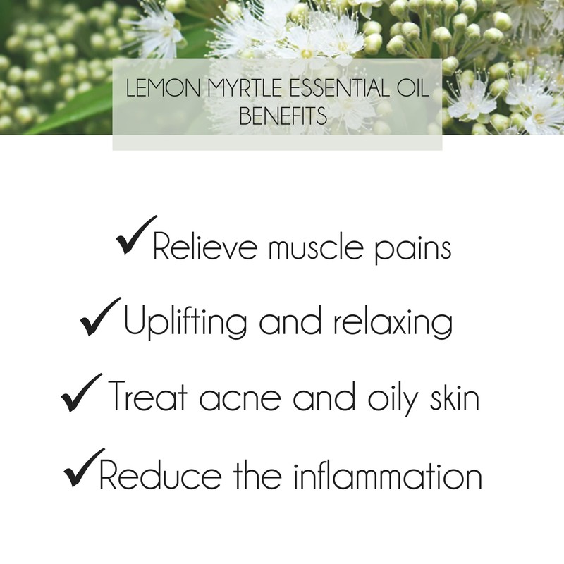 100% Pure Australian Lemon Myrtle Essential Oil For Aromatherapy, Skin