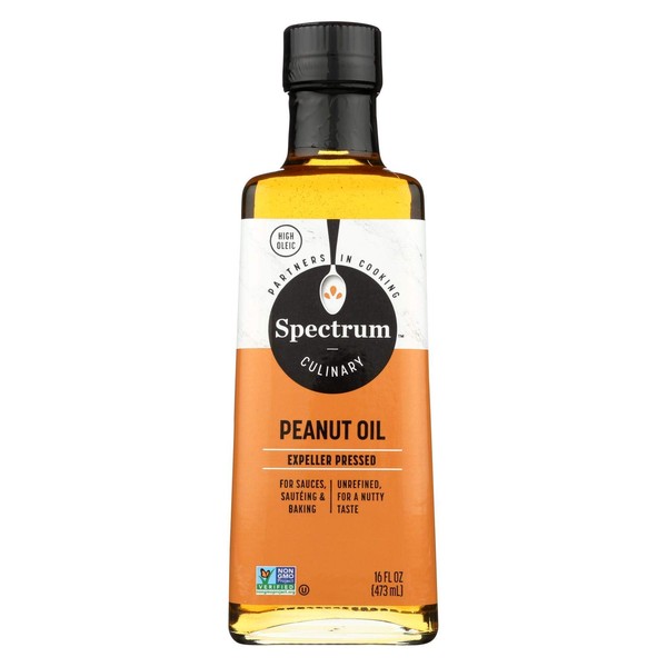 Spectrum Peanut Oil, Unrefined Oil16 Oz - 12 Per Case.