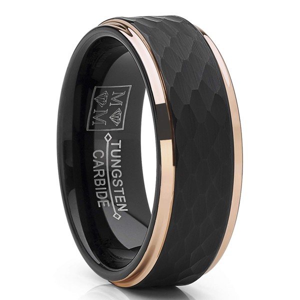 Metal Masters Co. Men's Tungsten Carbide Wedding Ring Black and