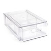 Smart Design Pull-Out Stackable Storage Bin with Removable Dividers -