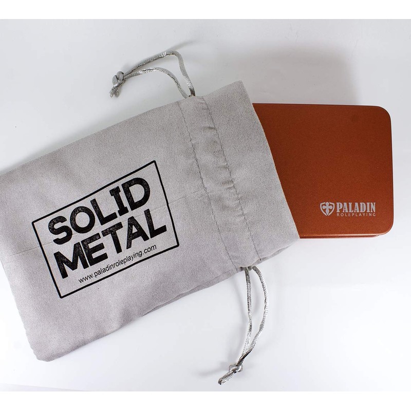 Bronze Metal Dice - Full Polyhedral Set in Presentation Tin