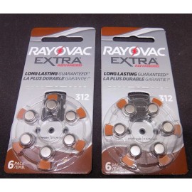 Rayovac 60 x Rayovac Extra 312 Size Hearing aid batteries Zinc air 10 Packs Used By 2028