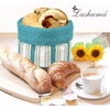 Lashuma Universal Folding Storage Basket Country Style Bread Basket Blue