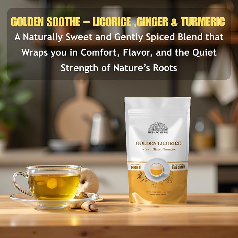 Licorice, Ginger & Turmeric Herbal Tea cut 100g (Golden Licorice