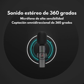 SAVAZ® Professionelles kabelloses Ansteckmikrofon mit USB-C-Anschluss mit 360°-Soundaufnahme für Videoaufnahme, Interviews, Podcast, Youtube, TikTok