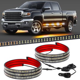 XRIDONSEN 2PCS 70 inch Running Board Strobe Lights 864 LED Light Strip