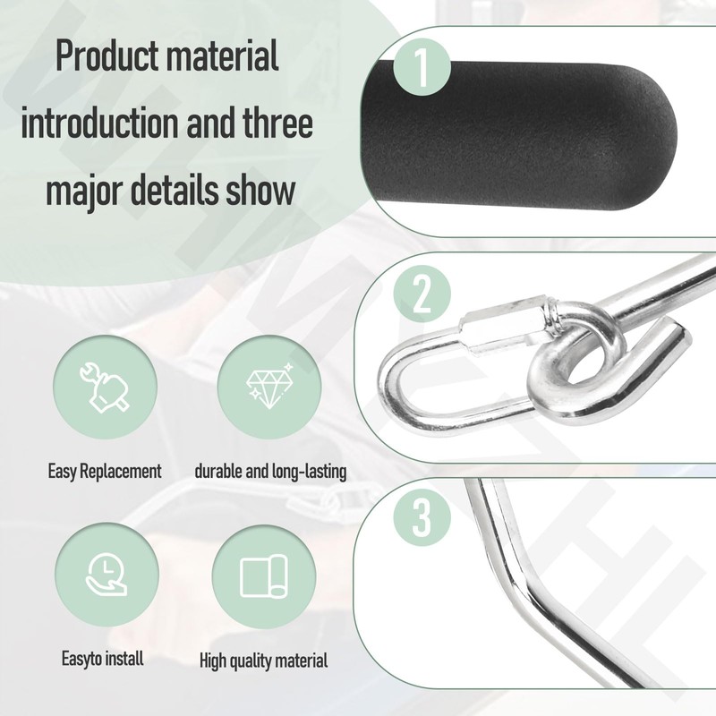 WHMYZHL Gym Accessories Open Ended Chrome Grip Handles for Total
