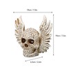 Skull Statue Butterflies Pattern Handcraft Exquisite Skeleton Head Statue with