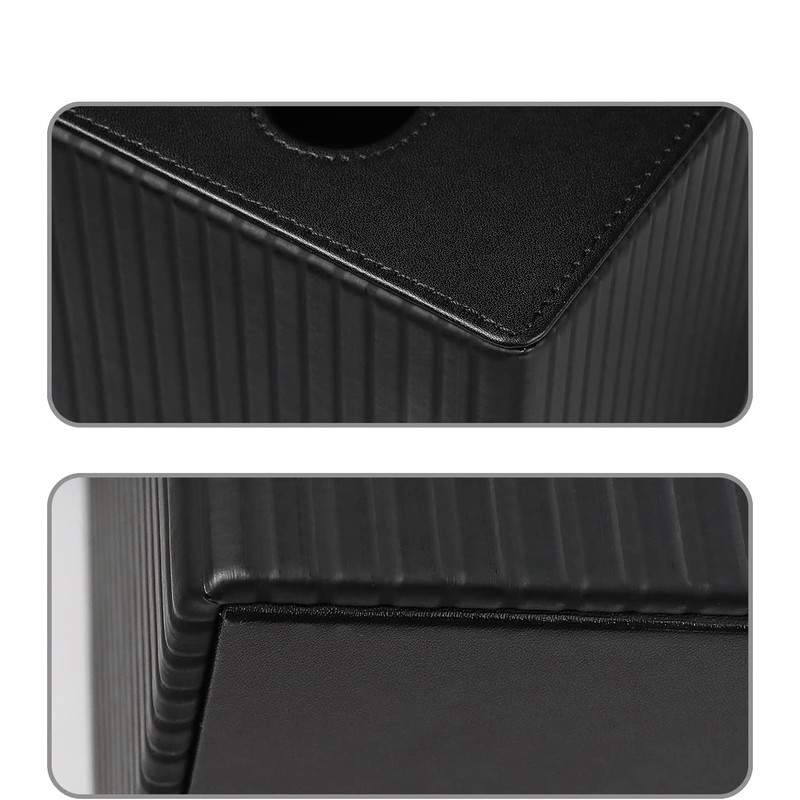 MEIBOOCH Tissue Box Cover Stylish PU Leather Square Tissue Box