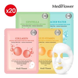 Mediflower Special Treatment Mask Pack 20 Sheets - Special Treatment Mask Pack Collagen 20 Sheets / 메디플라워 스페셜 트리트먼트 마스크팩 20매 - 스페셜 트리트먼트 마스크팩 콜라겐 20매