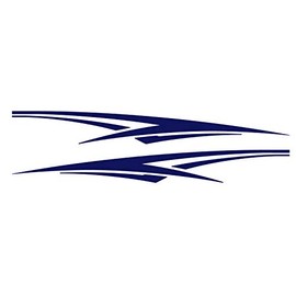 2 RV Trailer Truck Boat Accent Stripe Decals Graphics Color Choice- MGB182 (Dark Blue)