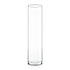 CYS EXCEL Cylinder Clear Glass Vase (H:26" D:6") | Multiple Size Choices Glass Flower Vase Centerpieces | Hurricane Floating Candle Holder Vase