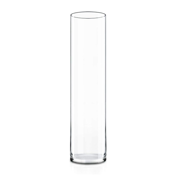CYS EXCEL Cylinder Clear Glass Vase (H:26" D:6") | Multiple