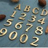 2.6Inch Soild Brass Sticker English Letters, Metal Alphabet Letters Ornament,