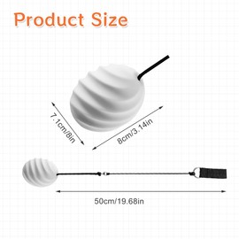 Set of 2 LED Poi Balls Set, 7 Colours and 9 Modes LED POI Juggling Balls Bright with Adjustable Double Loops, Glow Poi Balls for Dance, Light Show, Rave, for Children and Adults