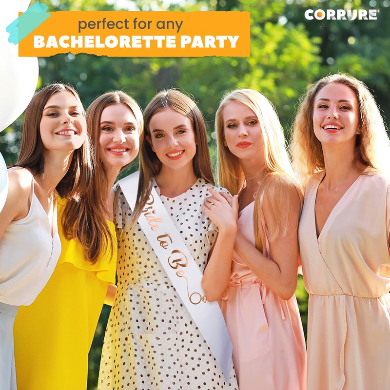 CORRURE Banda y tiara de despedida de soltera con texto