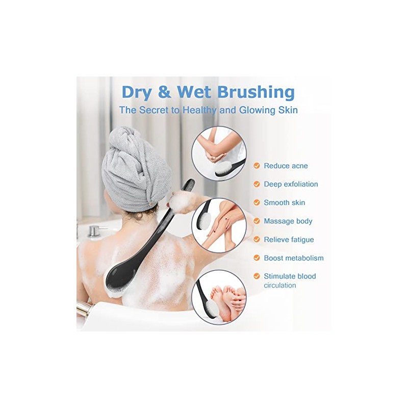 Cepillo de ducha exfoliante, cepillo de cuerpo de baño, cepillo