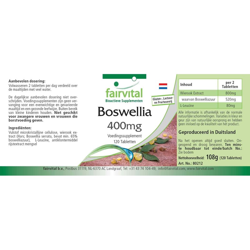 Fairvital Frankincense Tablets - Boswellia Serrata Extract 400 mg -