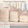 Ultra Space Saving Self Compression Organizer, 3-Layer Zipper Large Capacity