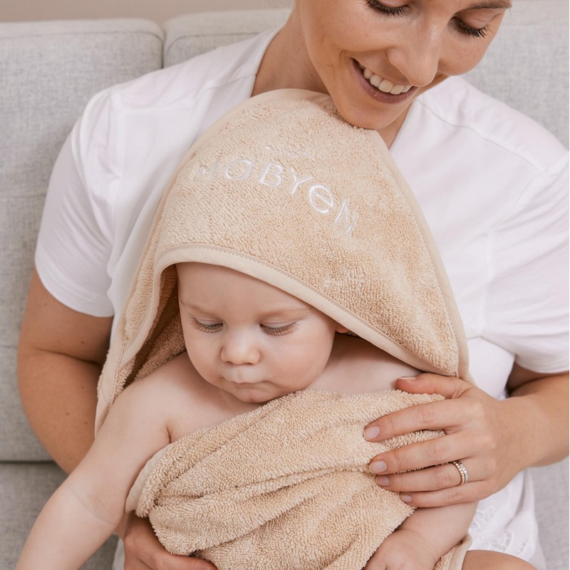 Mabyen Baby Towel with Hood, Hooded Towel, Bath Towel, 100%