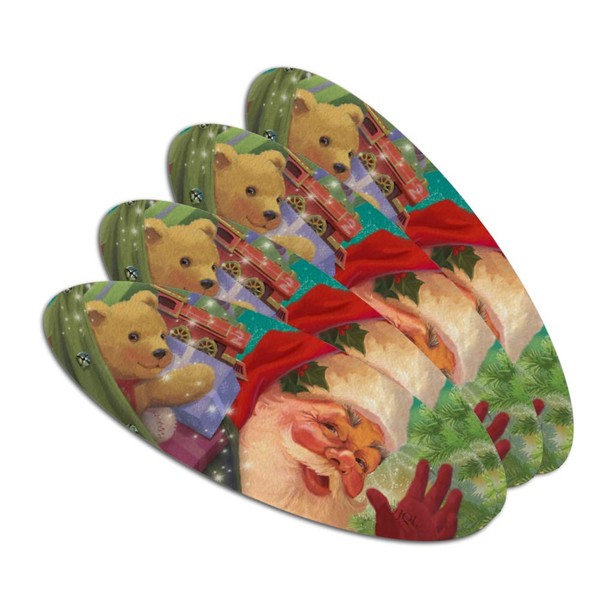 Christmas Holiday Jolly Happy Santa Claus Double-Sided Oval Nail File