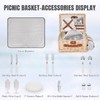 HappyPicnic Picnic Basket Set for 2 - Wicker Picnic Basket