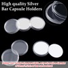 50 Pieces Silver Dollar Case 38 mm Coin Capsules Silver