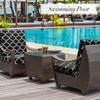 Newwiee 8 Pcs Stretch Patio Outdoor Cushion Covers Waterproof Replacement