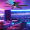 Mpayel Ceiling Fans with Lights- 52" RGB Low Profile Indoor