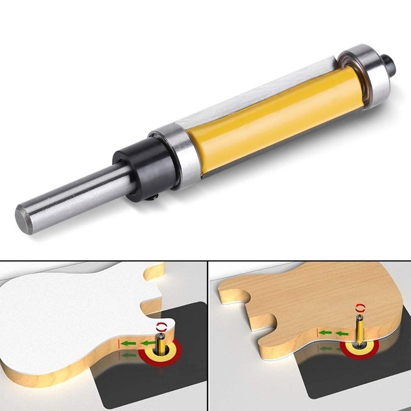 Nikou Router Bit, 1/4 Inch Shank Router Bit Flush Trim