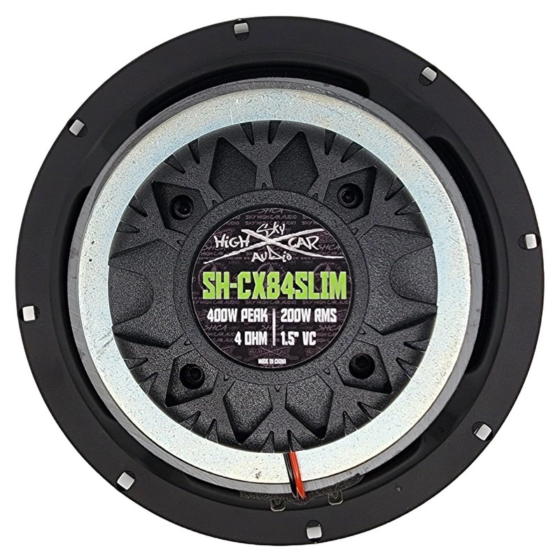 Sky High Car Audio 8" Slim Coaxial Speaker with Compression