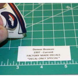 1997 - Current FACTORY OPI DECALS Denver Broncos DIECUT Gumball Football Helmets