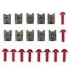 Mounting Clips Trim Screws for Aluminium Screw Red 5 x