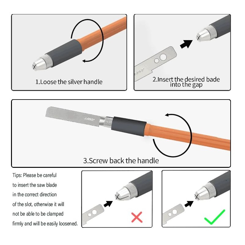 HUBEST Mini Hand Saw Model Craft Tools with 8 DIY
