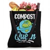 Compost Queen Gardening Sustainability Eco Friendly Tote Bag