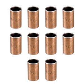 sourcing map Sleeve Bearings 10 mm Bore x 12 mm Outer Diameter x 20 mm Length Plain Bearings Wound Oil-Free Bushings Pack of 10