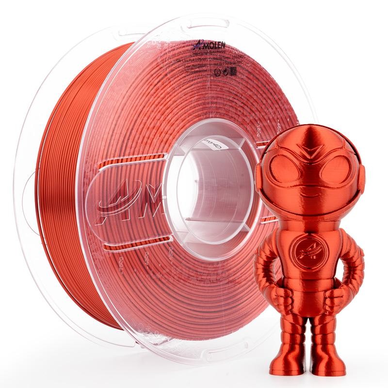 Amolen PLA Silk Basic 3D Printing Filament, 1.75mm:_Silk Cucumber Green_US