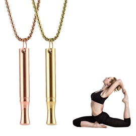 2 Stück Rauchentwöhnung Hilfsmittel,Rauchen Aufhören Necklace,Edelstahl Rauchfrei Kette für Nichtraucher Gegen Panikattacken Atemkette