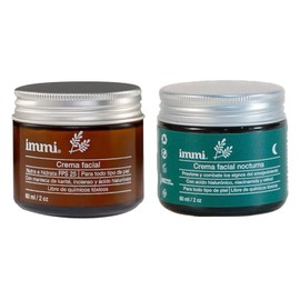 Bizzico Immi crema facial de da FPS 25 con 60 ml  crema facial nocturna con 60 ml (Para todo tipo de piel)                                            