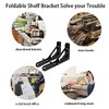 Monsky 10" Black Foldable Shelf Brackets Heavy Duty Stainless Steel