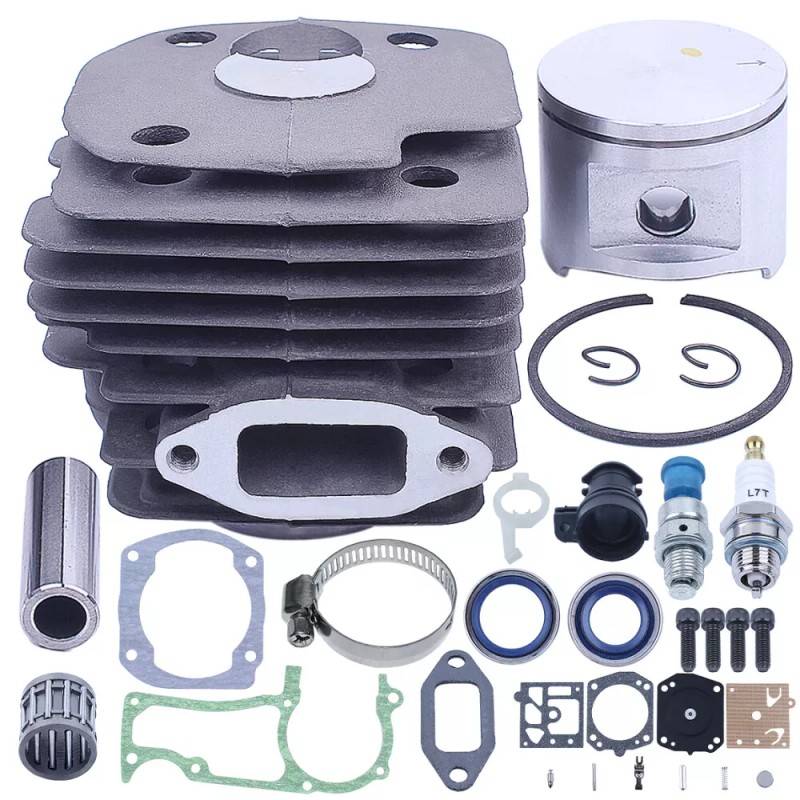 For Husqvarna 52mm Cylinder Piston Bearing Carb Repair Kit for