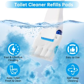 12 Pack Flushable Refills Compatible with Scrubbing Bubbles Toilet Bowl Brush, Disposable Cleaner Refills Pads for Scrubbing Bubbles Toilet Wand, Toilet Brush Refill Accessories (Only Pads)