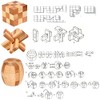 VolksRose 12pcs Wooden Brain Teaser Puzzles, IQ Challenge Puzzle Games,
