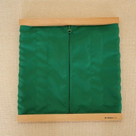 MONTESSORI OUTLET Montessori Practical Life Frames for Fine Motor Skills & Independence Development | Zipping Frame to Learn to Zip Clothes (Ages 3-6)