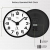 WallarGe Atomic Wall Clock with Night Light - Silent Lighted