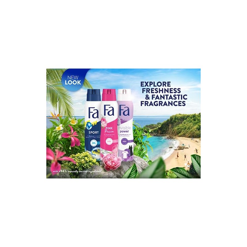 Fa Deodorant 5 Ounce Spray Caribbean Lemon (Green) (150ml)