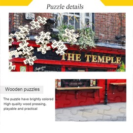 Oarencol Dublin Ireland Temple Bar Landscape Jigsaw Puzzle 1000 Pieces Puzzles for Adults Kids DIY Gifts