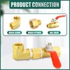 GORAGUCHI 6PCS 1/8" Npt Female, 90 Degree Brass Pipe Fittings