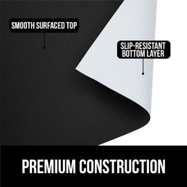 Gorilla Grip Slip Resistant Drawer and Shelf Liner 2 Pack, Non Adhesive Water Resistant, Easy Clean and Trim, Smooth Surface Liners for Kitchen Cabinet, Shelves, Drawers, Pantry, 12 in x 10 FT, Black